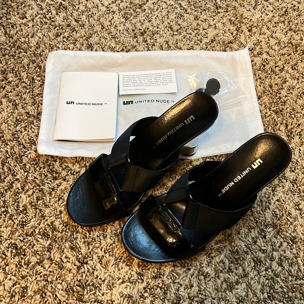 United Nude - Women's Eamz Run Sandal Heels - Black - Leather - Heels - 37